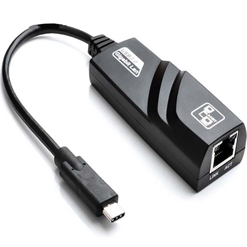 تبدیل Type-C To Lan 10/100 MBPS مگابایتی پک طلقی سبز