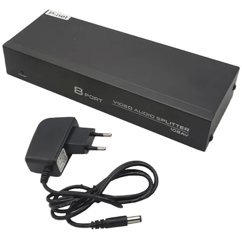اسپلیتر 8 پورت AV پی نت P-net AV-108