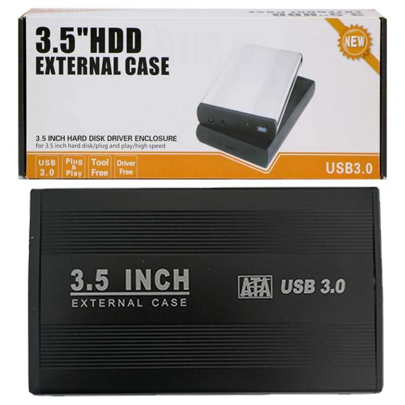 قاب خالی هارد 3.5 اینچ USB3 فلزی پک سفید نارنجی