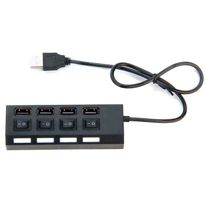 هاب 4 پورت آداپتور خور کلید دار USB 2.0
