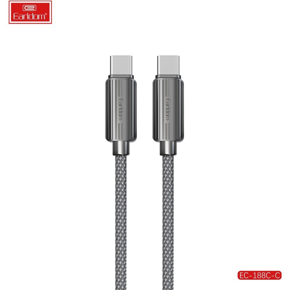 کابل شارژ فست Earldom Type-C To Type-C مدل EC-188C-C