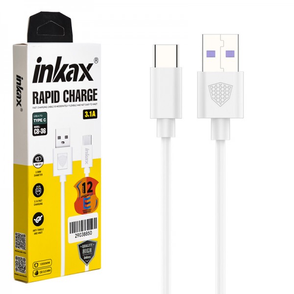 کابل شارژ تایپ سی INKAX CB-36 Type-C