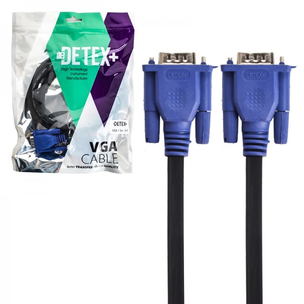 کابل VGA 3+4 1.5m دیتکس پلاس +DETEX