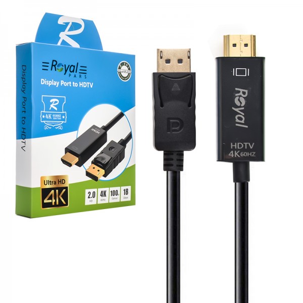 کابل تبدیل Display to HDMI 1.8M رویال ROYAL