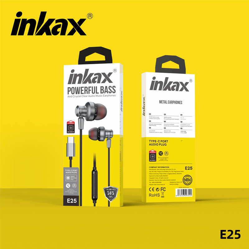 هندزفری سیمی تایپ سی INKAX E25 Type-C