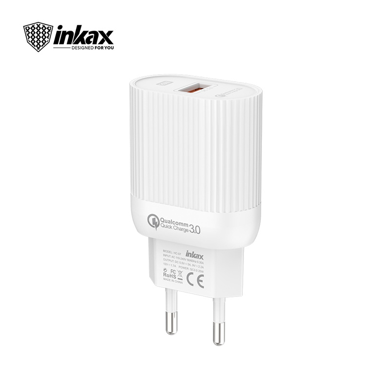 شارژر دیواری 20 وات INKAX HC-07 QC3.0