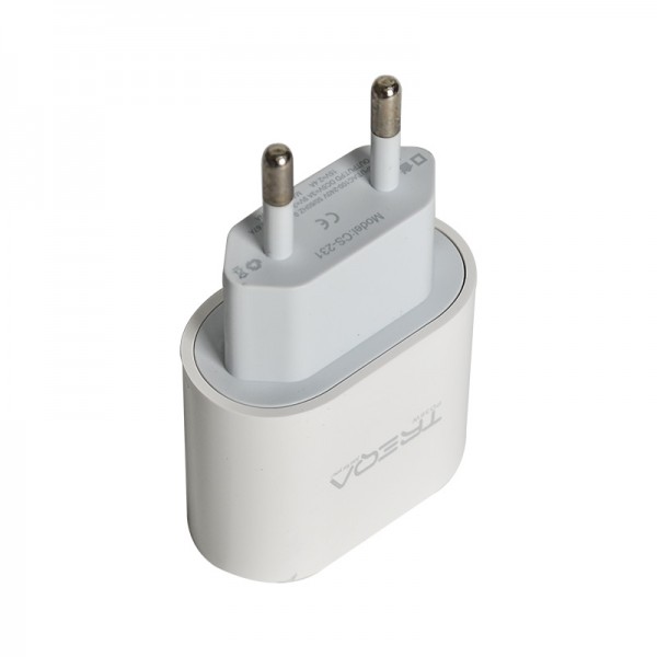 شارژر دیواری فست شارژ ترکا TREQA CS-235 36W با کابل تایپ سی