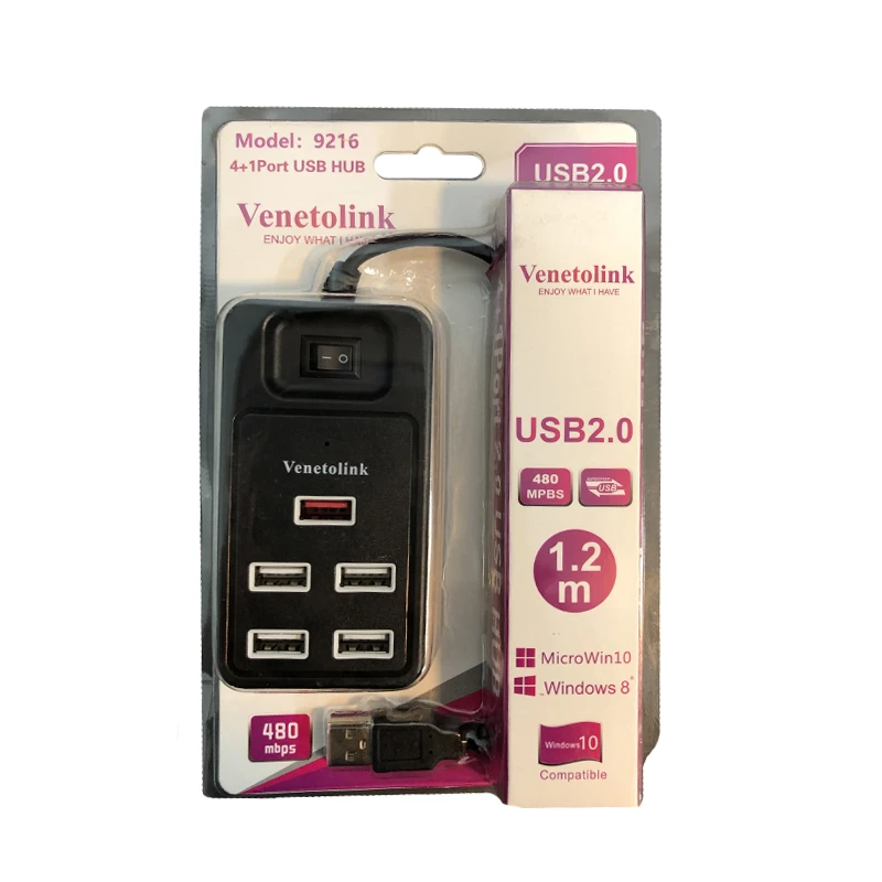 هاب چهار پورت USB2.0 ونتولیک Venetolink 9216