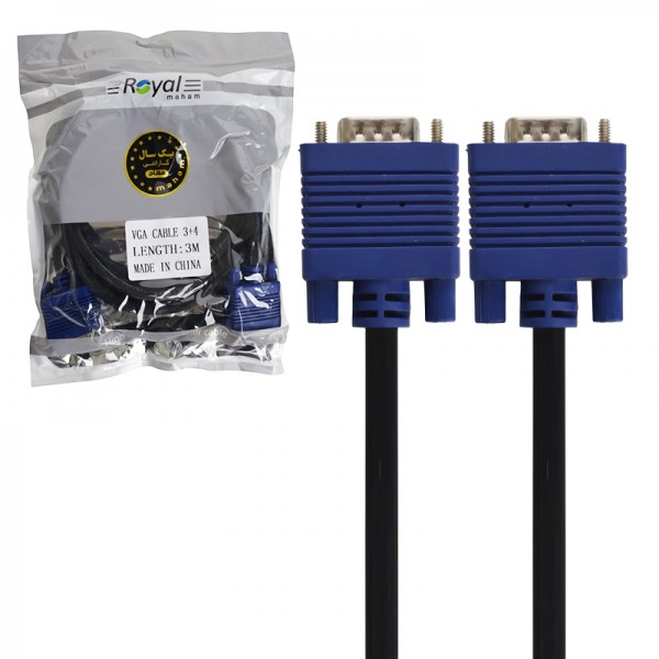 کابل VGA 3+4 3m رویال Royal