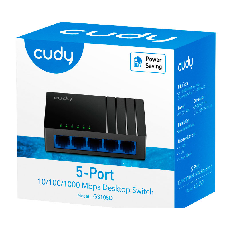 سوییچ 5 پورت شبکه کودی CUDY GS105D