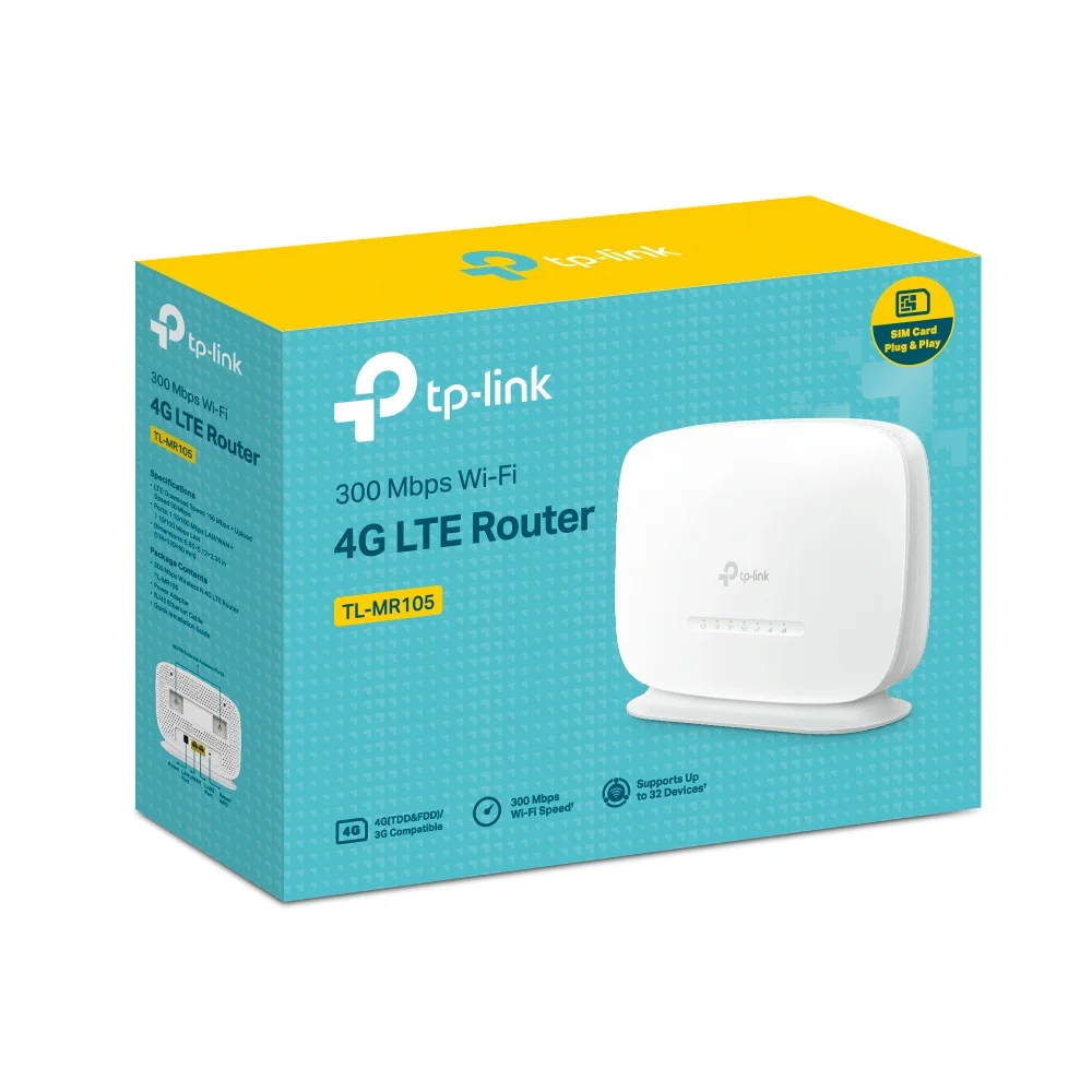 مودم روتر 4G LTE بی سیم N300 تی پی لینک مدل TL-MR105