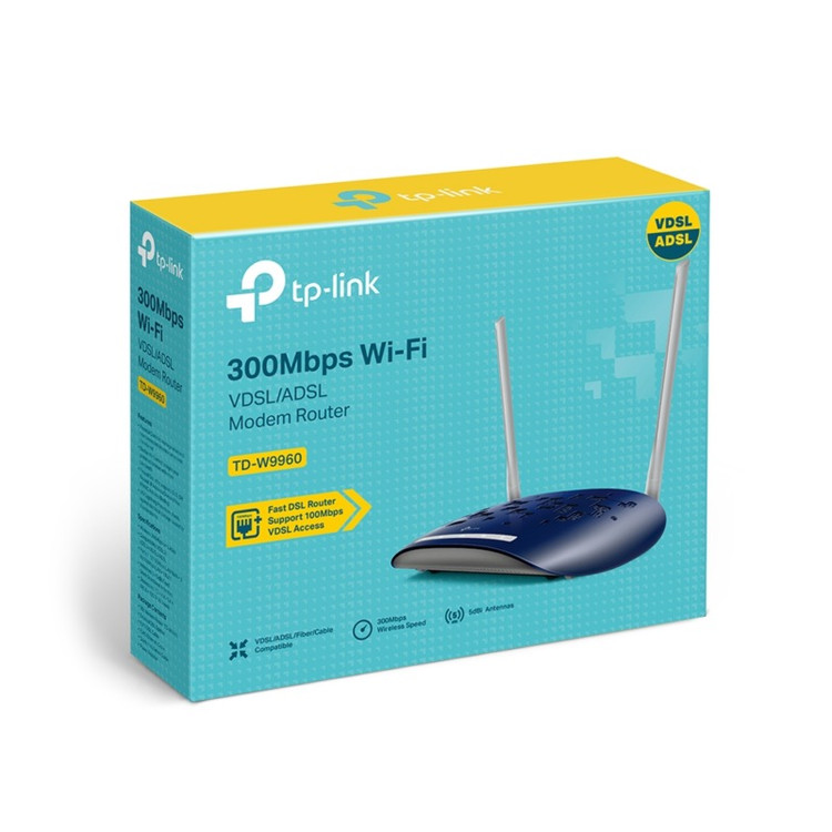 مودم روتر VDSL/ADSL 300Mbps تی پی لینک مدل TD-W9960_V1.20