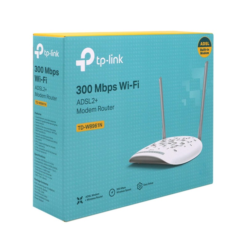 مودم روتر ADSL2 Plus بیسیم N300 تی پی لینک مدل TD-W8961N_V4