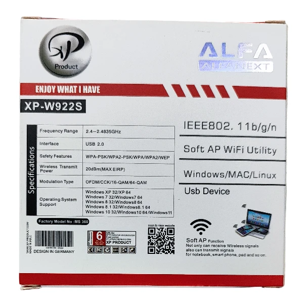 دانگل شبکه USB ایکس پی XP-W922S
