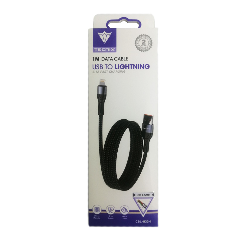 کابل شارژ آیفون TECNIX CBL-833 1M